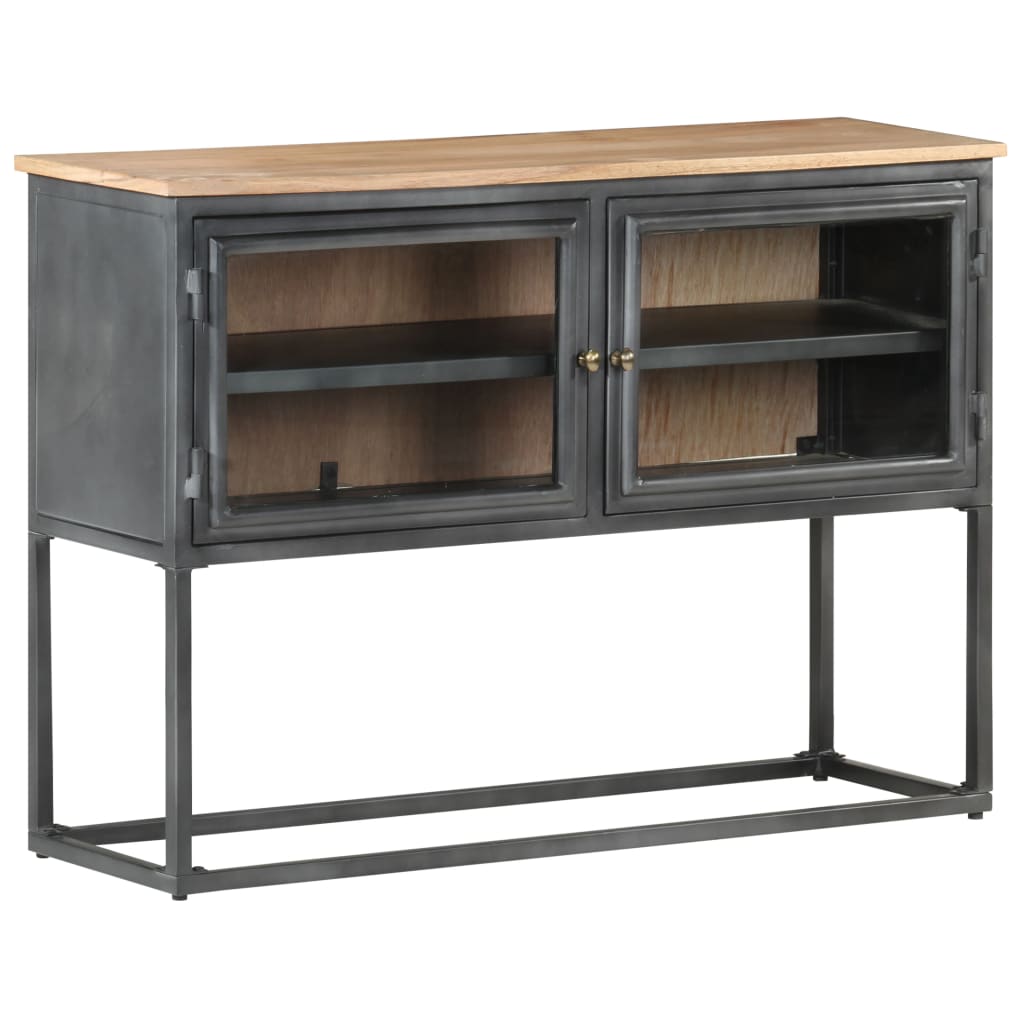 Buffet Gris 100x30x70 cm Bois d'acacia massif - XIOS