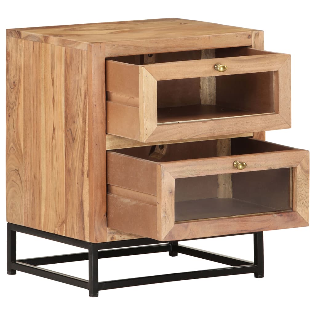 Table de chevet 40x30x50 cm Bois d'acacia massif - XIOS