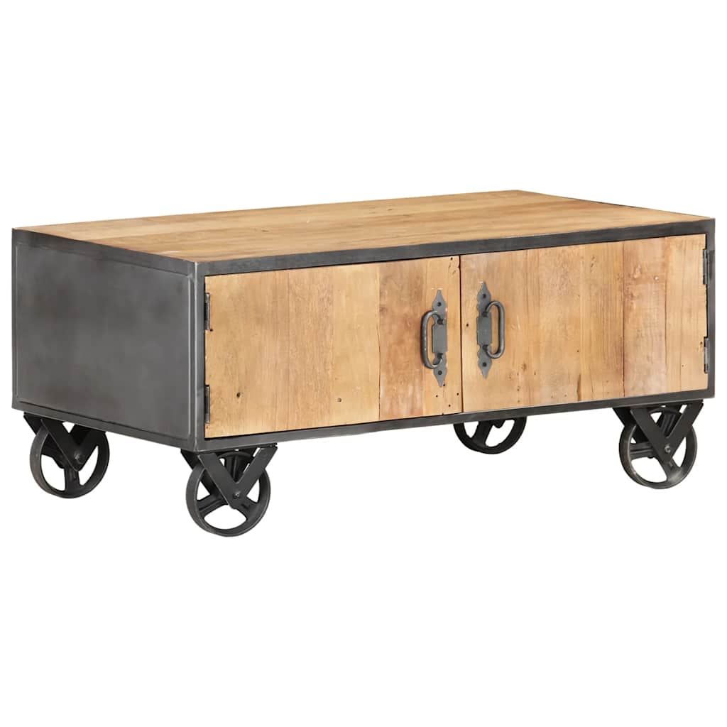 Table basse 90x50x39 cm Bois de récupération massif - XIOS
