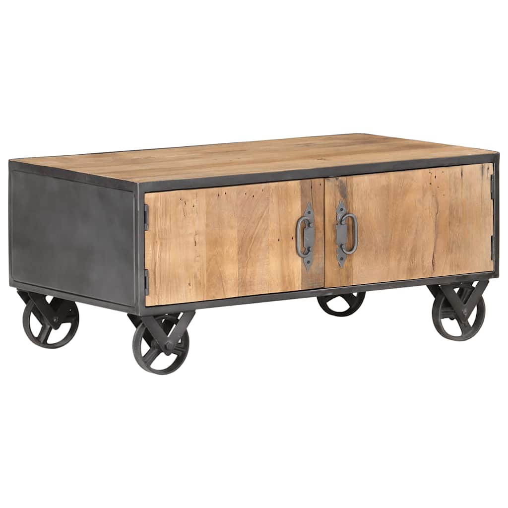 Table basse 90x50x39 cm Bois de récupération massif - XIOS