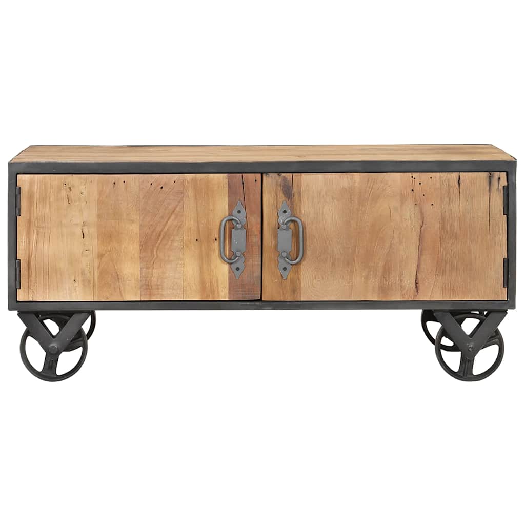 Table basse 90x50x39 cm Bois de récupération massif - XIOS