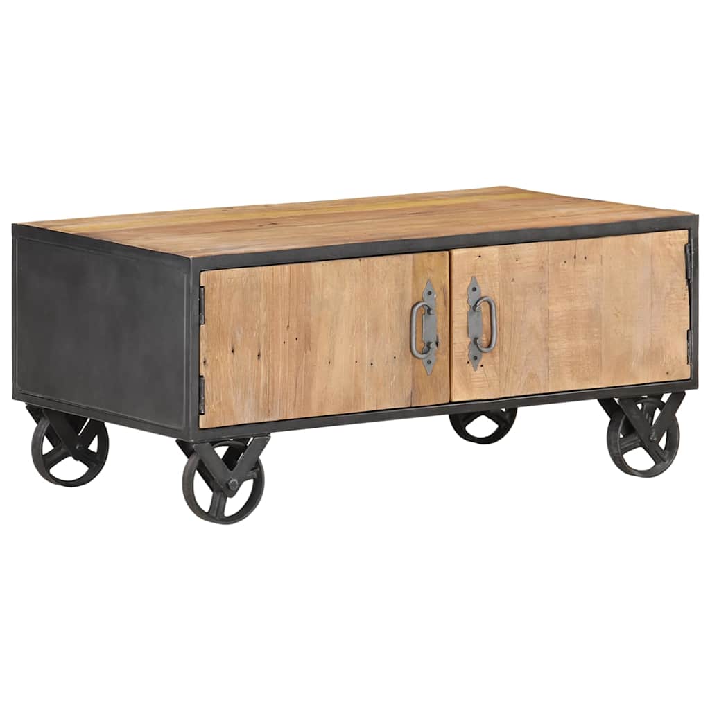 Table basse 90x50x39 cm Bois de récupération massif - XIOS