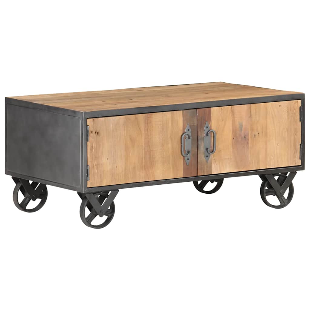 Table basse 90x50x39 cm Bois de récupération massif - XIOS