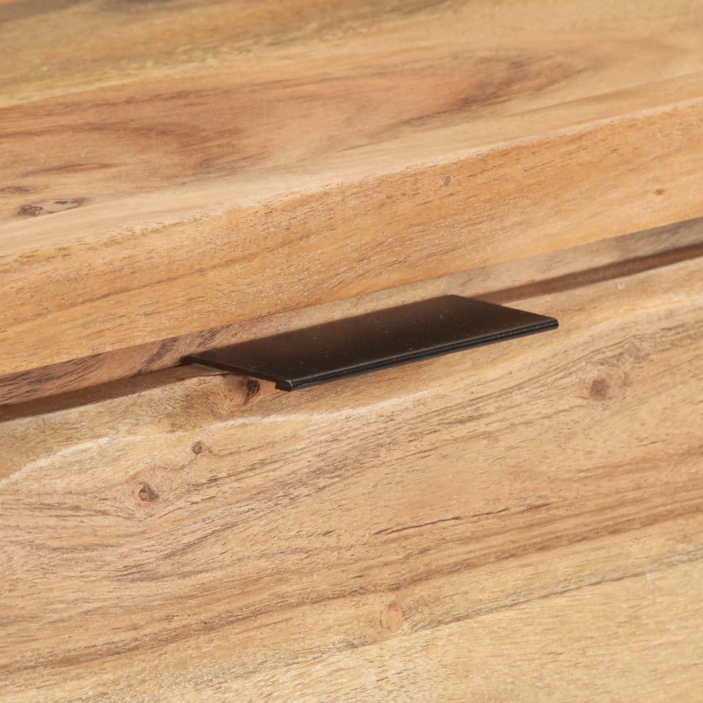 Table console 100x35x76 cm Bois d'acacia avec bord naturel - XIOS