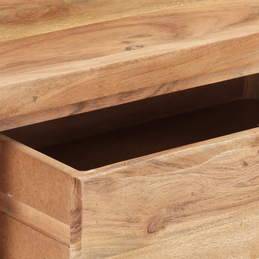 Table console 100x35x76 cm Bois d'acacia avec bord naturel - XIOS