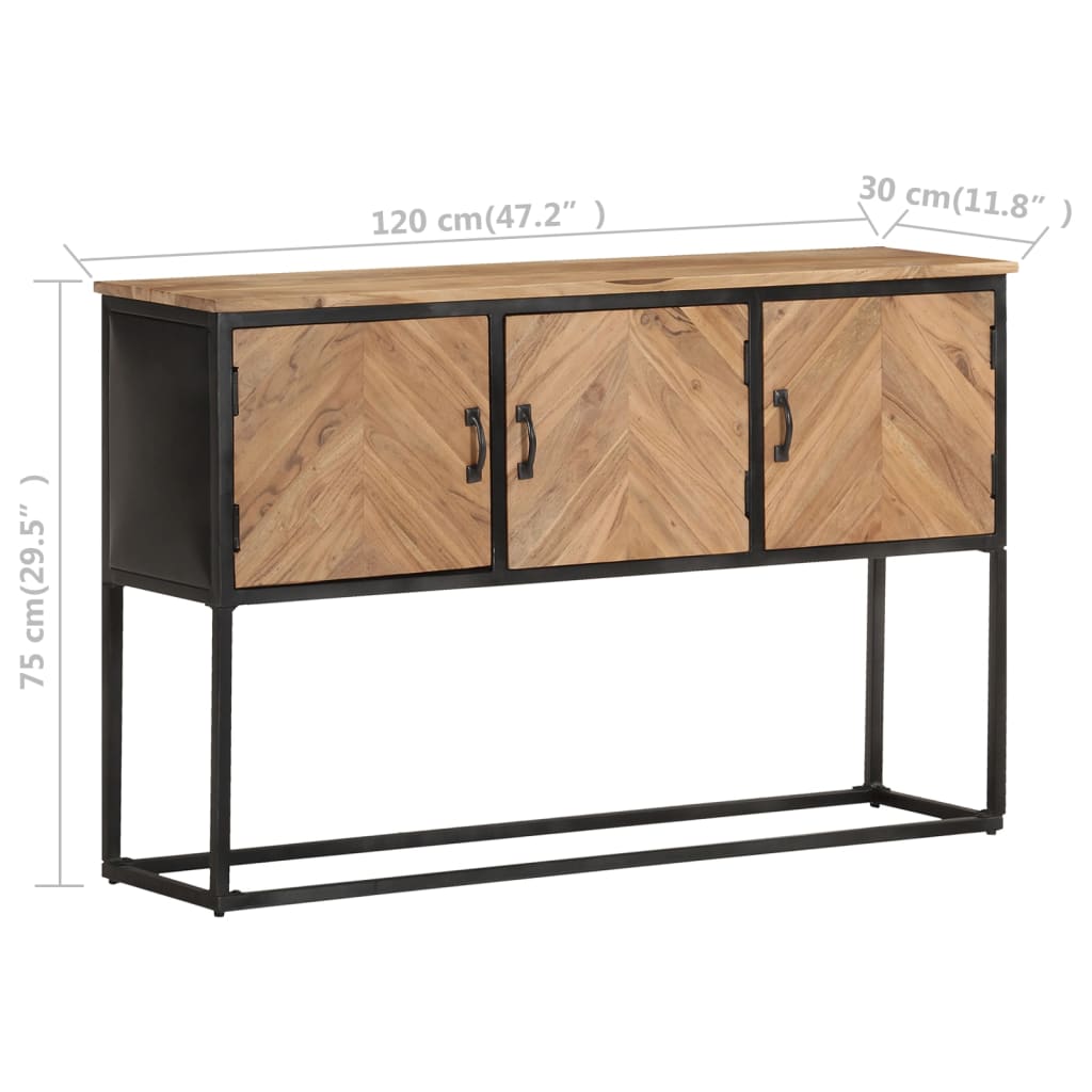 Buffet 120x30x75 cm Bois d'acacia solide - XIOS