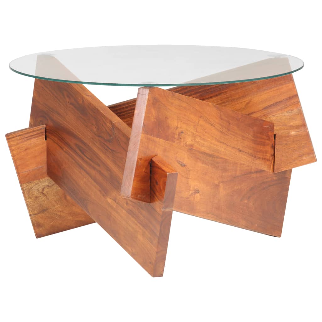 Table basse 60 cm Bois solide d'acacia - XIOS