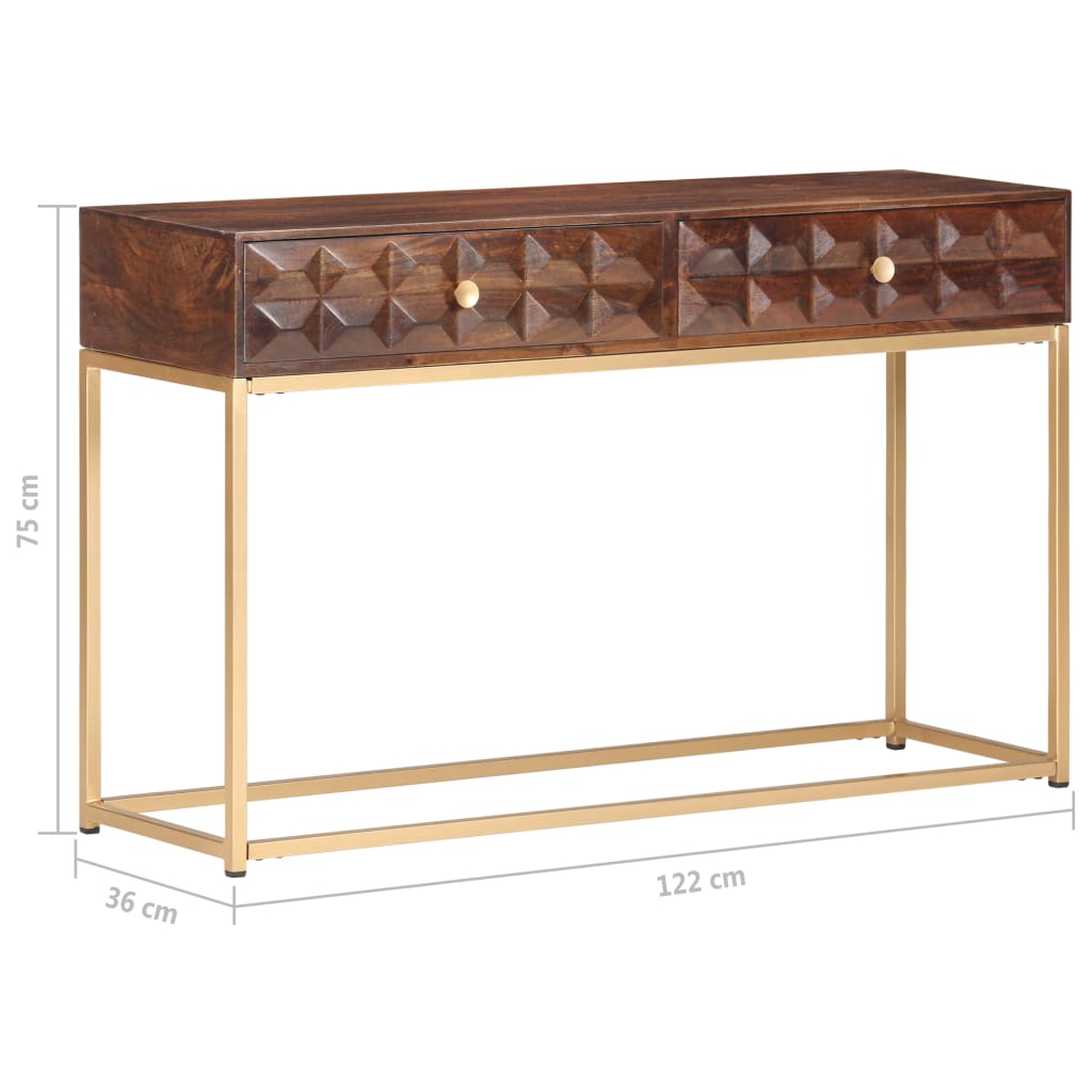 Console en bois de manguier massif 122 x 36 x 75 cm - XIOS