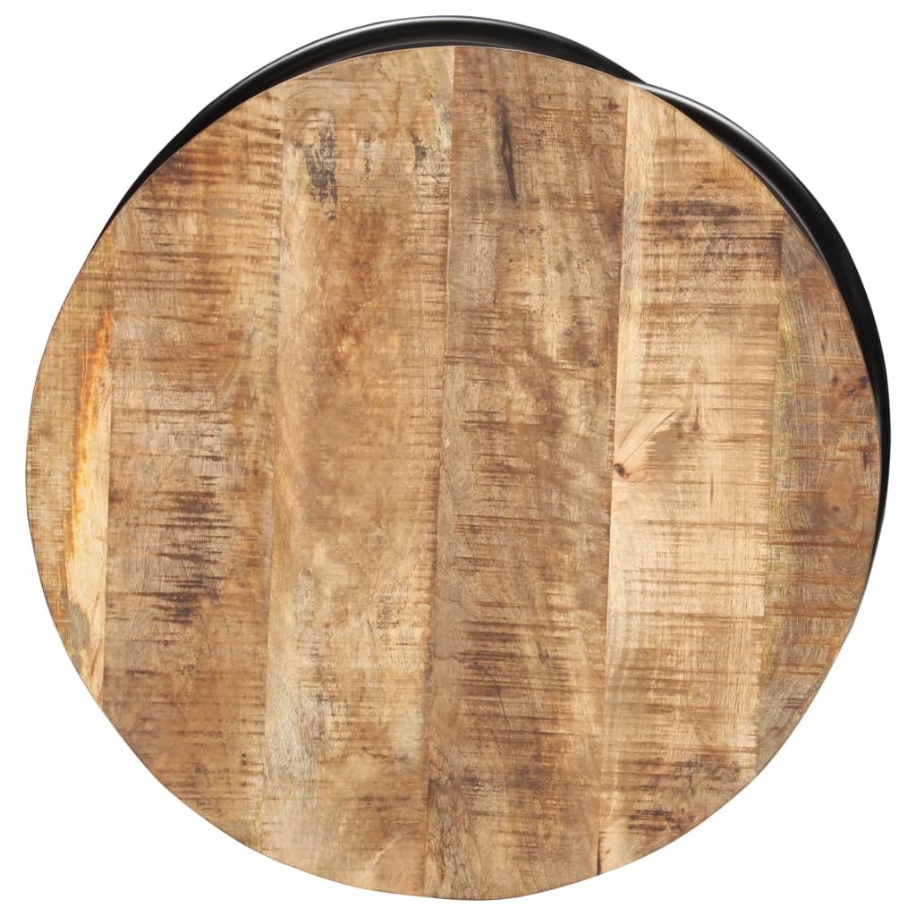 Table basse Noir 60x60x40 cm Bois massif de manguier brut - XIOS