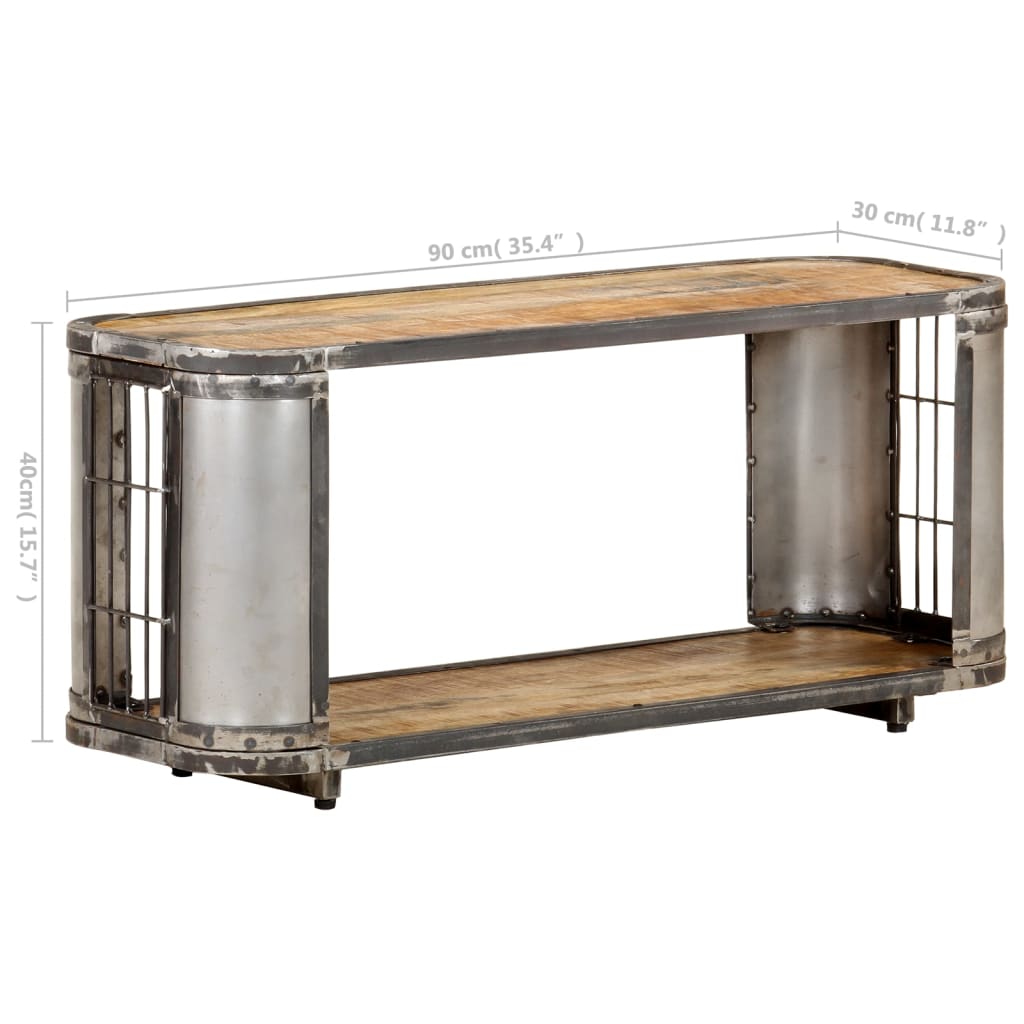 Meuble TV 90x30x40 cm Bois de manguier massif - XIOS