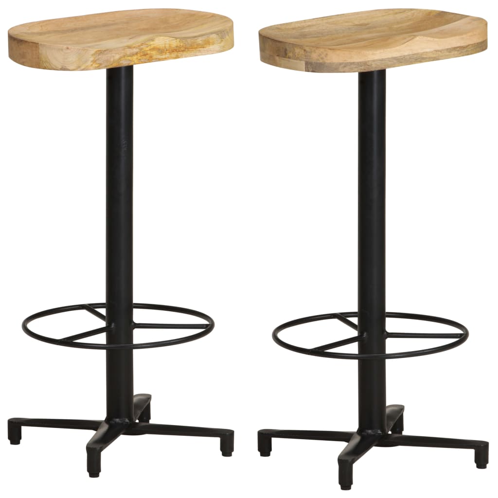 Tabourets de bar lot de 2 76 cm bois de manguier massif - XIOS