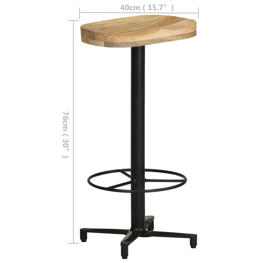 Tabourets de bar lot de 2 76 cm bois de manguier massif - XIOS