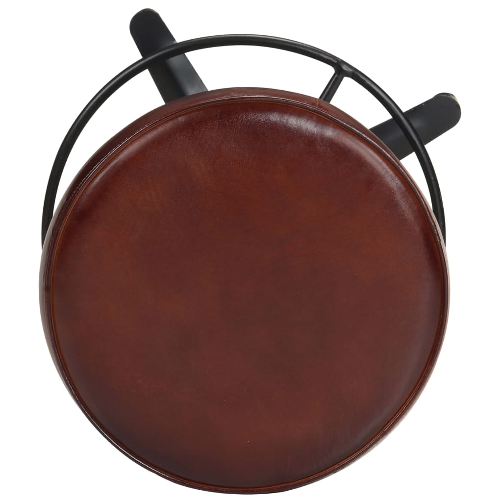 Tabourets de bar lot de 2 66 cm cuir véritable - XIOS