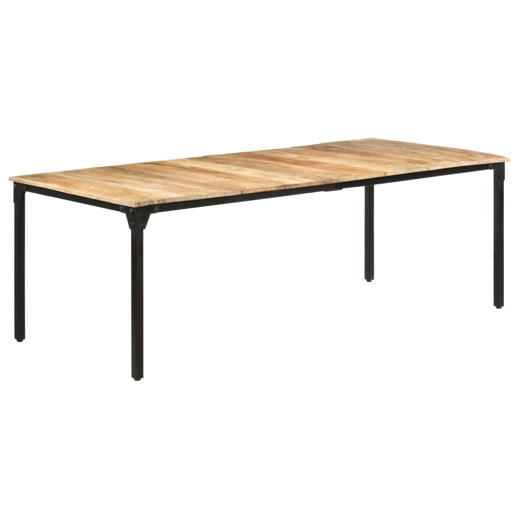 Table de salle à manger 220x100x76 cm Bois de manguier brut
