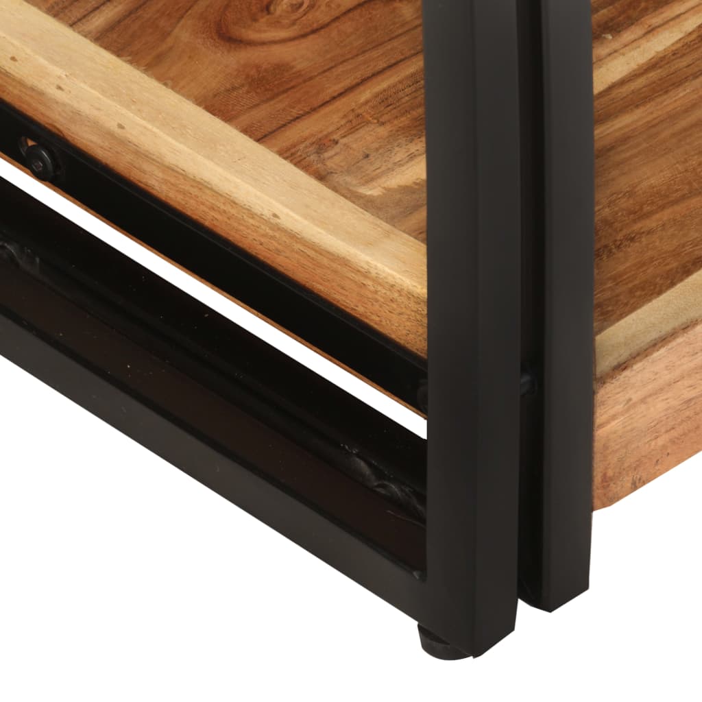 Meuble TV 90x30x40 cm Bois d'acacia solide - XIOS