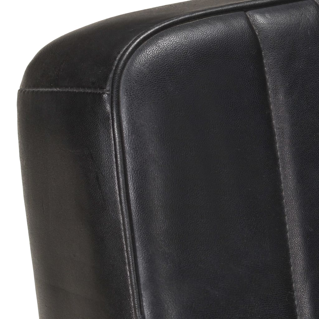 Chaise de canapé cantilever noir cuir véritable - XIOS