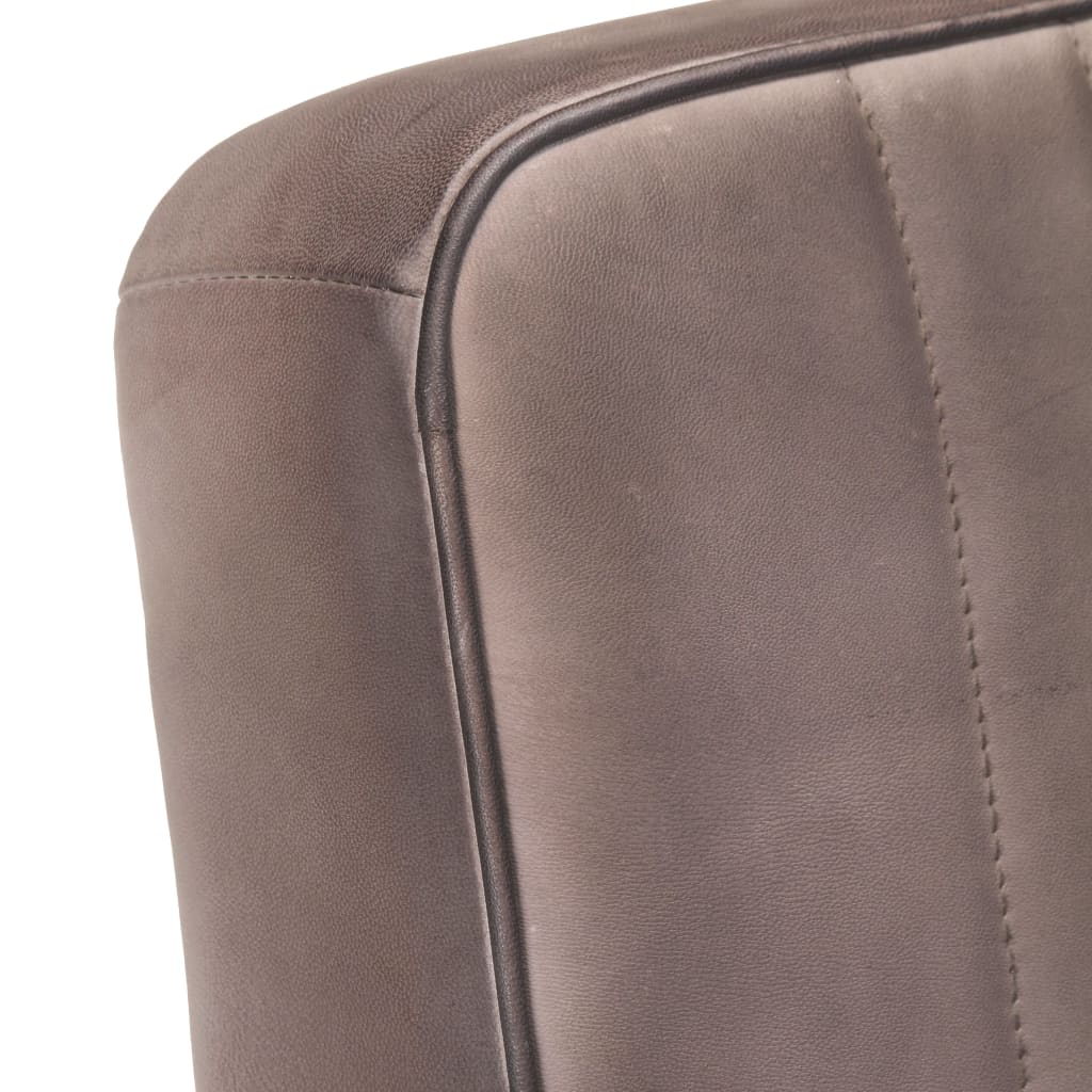 Chaise de canapé cantilever marron délavé cuir véritable - XIOS