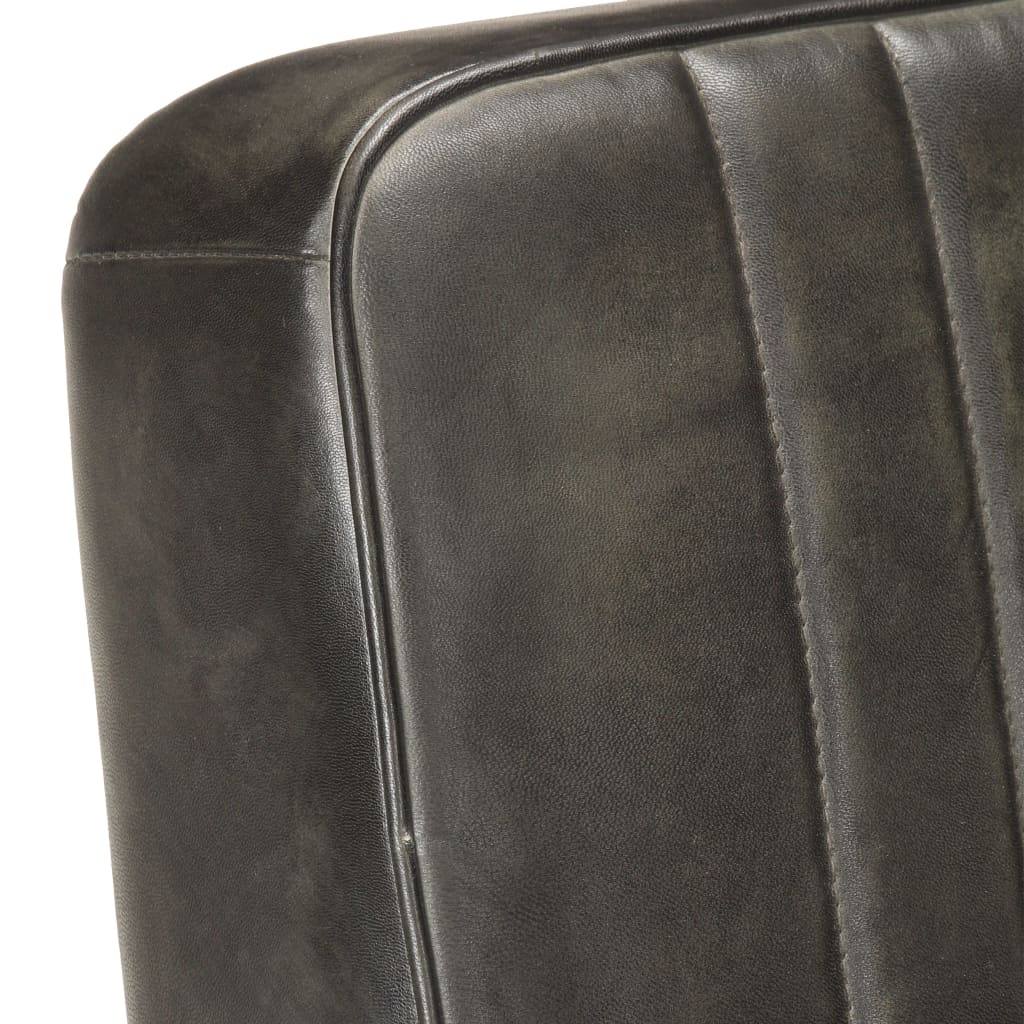 Chaise de canapé cantilever gris délavé cuir véritable - XIOS