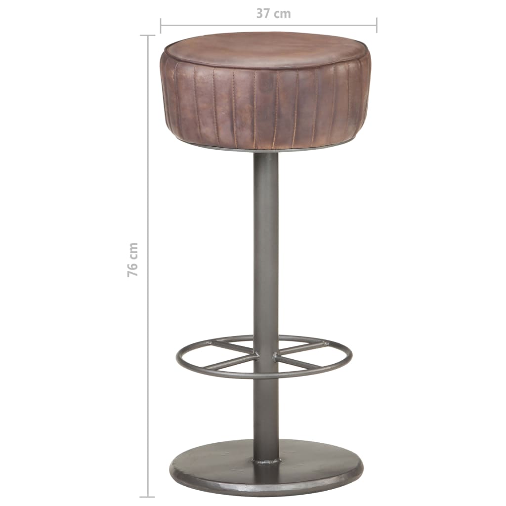 Tabouret de bar Marron Cuir véritable - XIOS