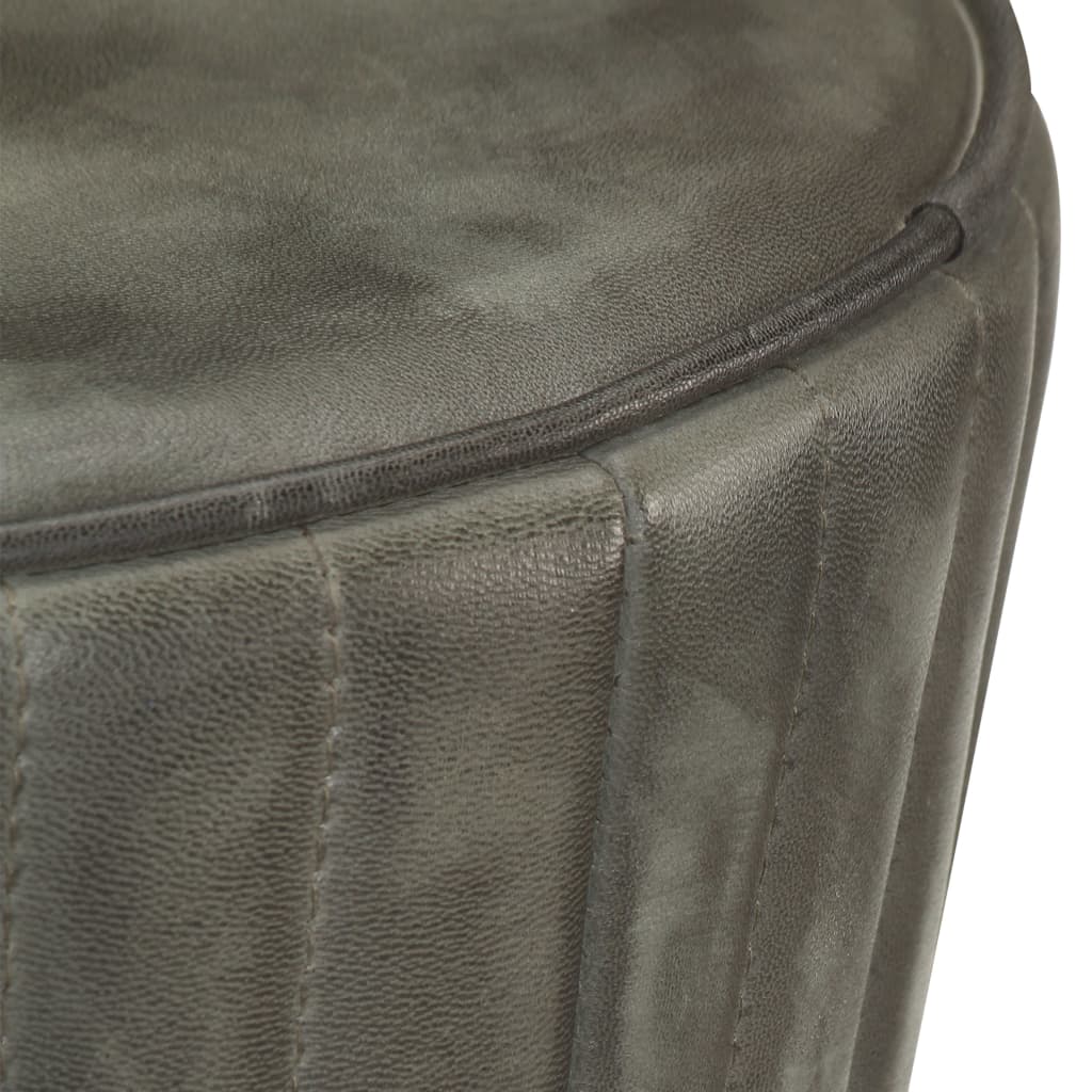 Tabouret de bar Gris Cuir véritable - XIOS