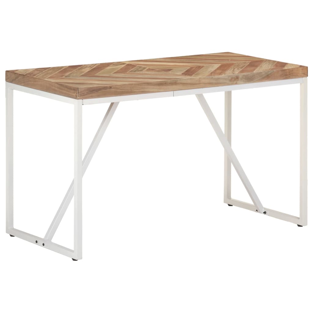 Table à manger 120x60x76 cm Bois massif d'acacia et de manguier - XIOS
