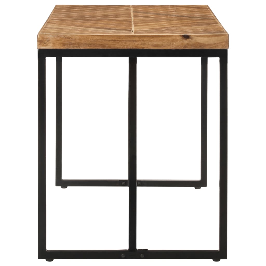 Table à manger 120x60x76 cm Bois massif d'acacia et de manguier - XIOS