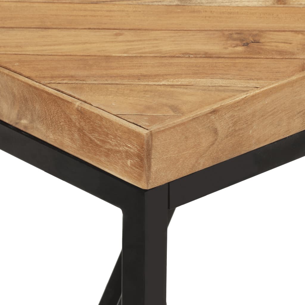 Table à manger 120x60x76 cm Bois massif d'acacia et de manguier - XIOS