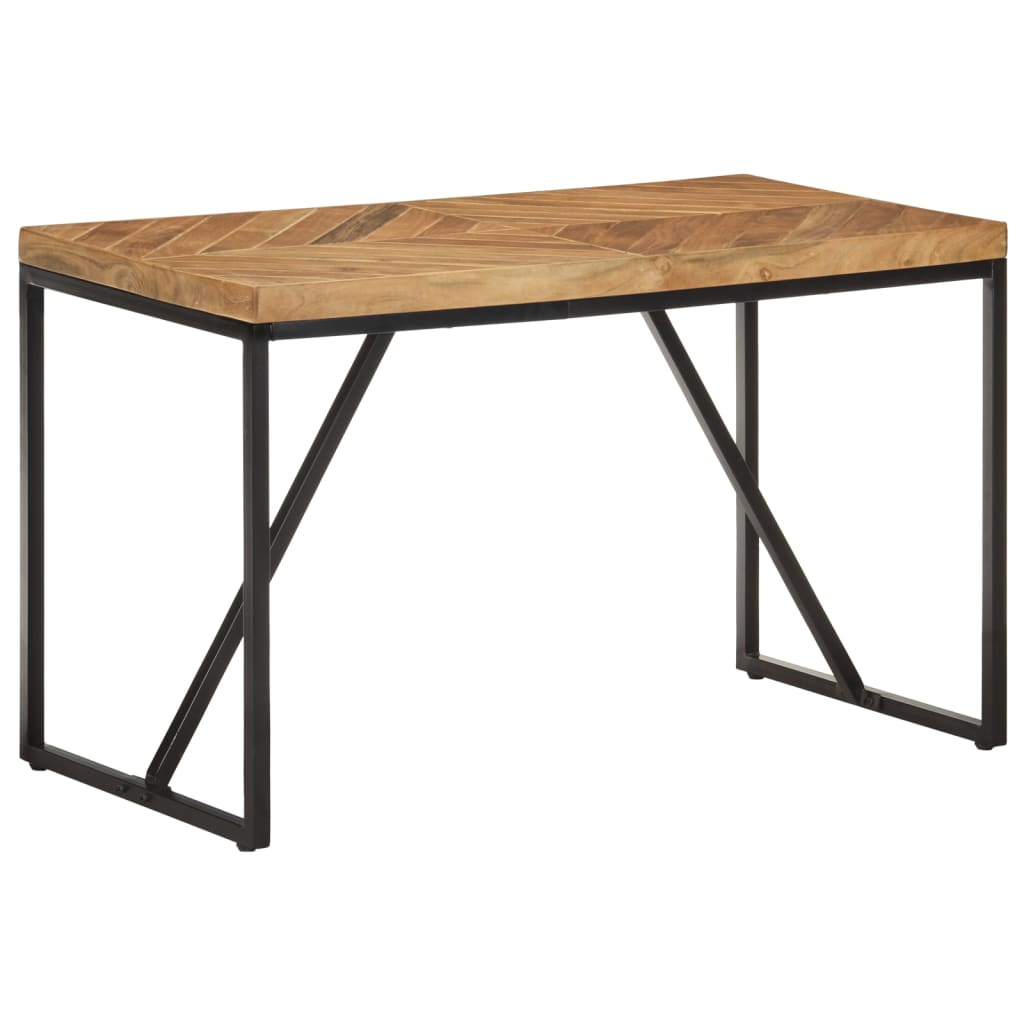 Table à manger 120x60x76 cm Bois massif d'acacia et de manguier - XIOS