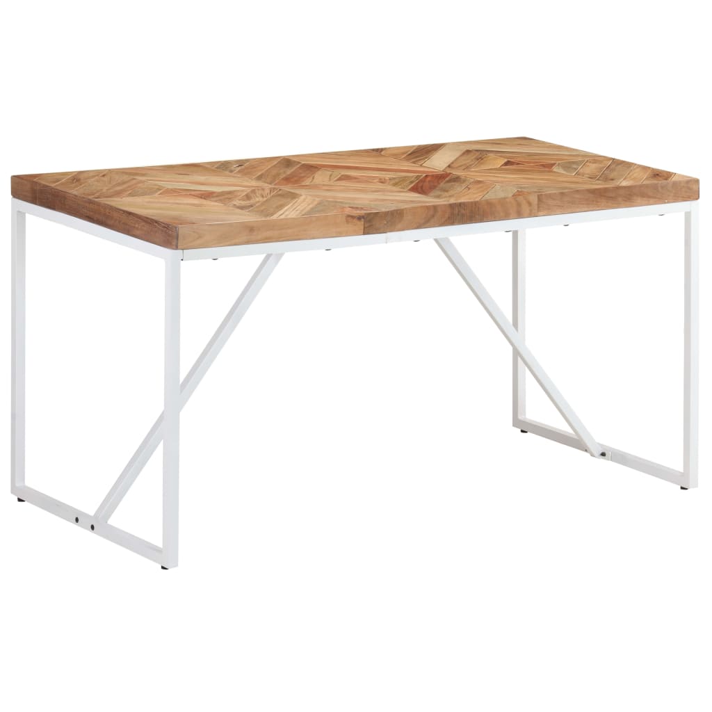 Table à manger 140x70x76 cm Bois massif d'acacia et de manguier - XIOS