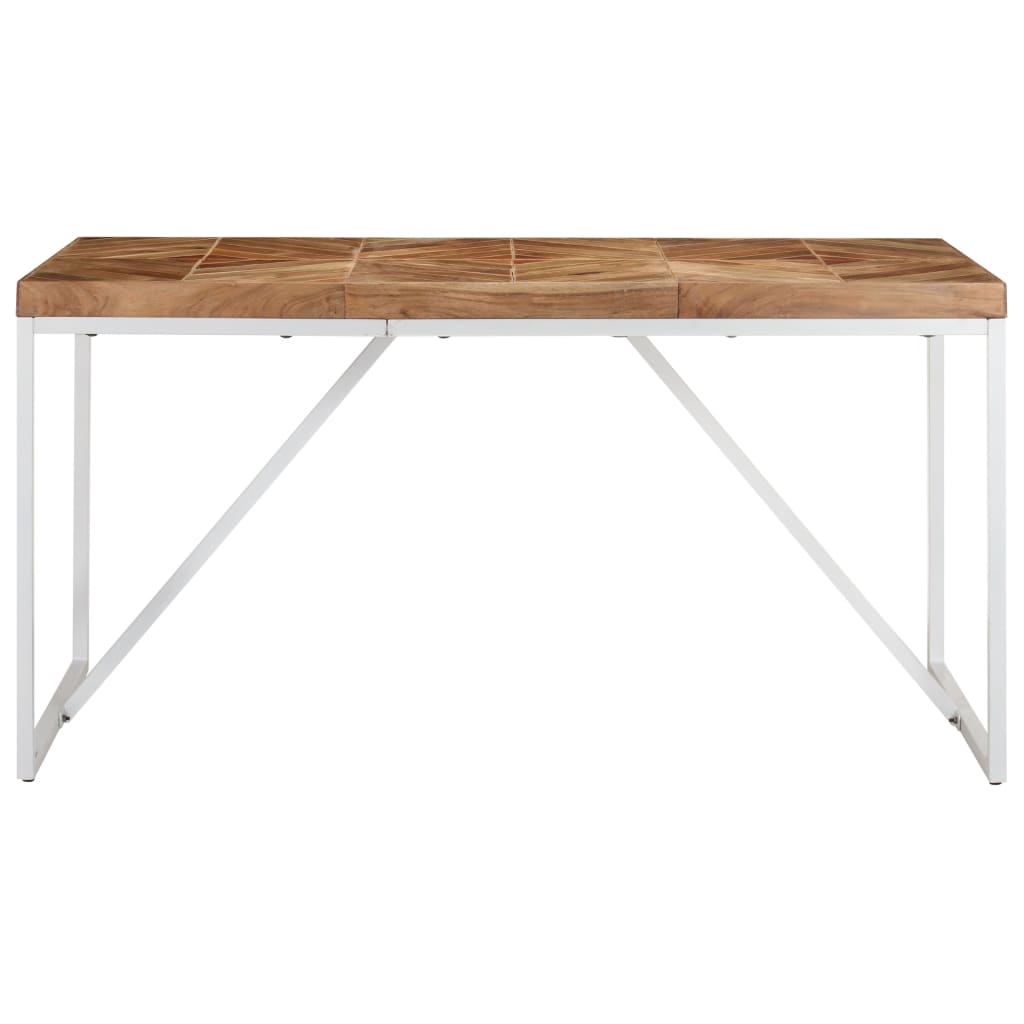 Table à manger 140x70x76 cm Bois massif d'acacia et de manguier - XIOS