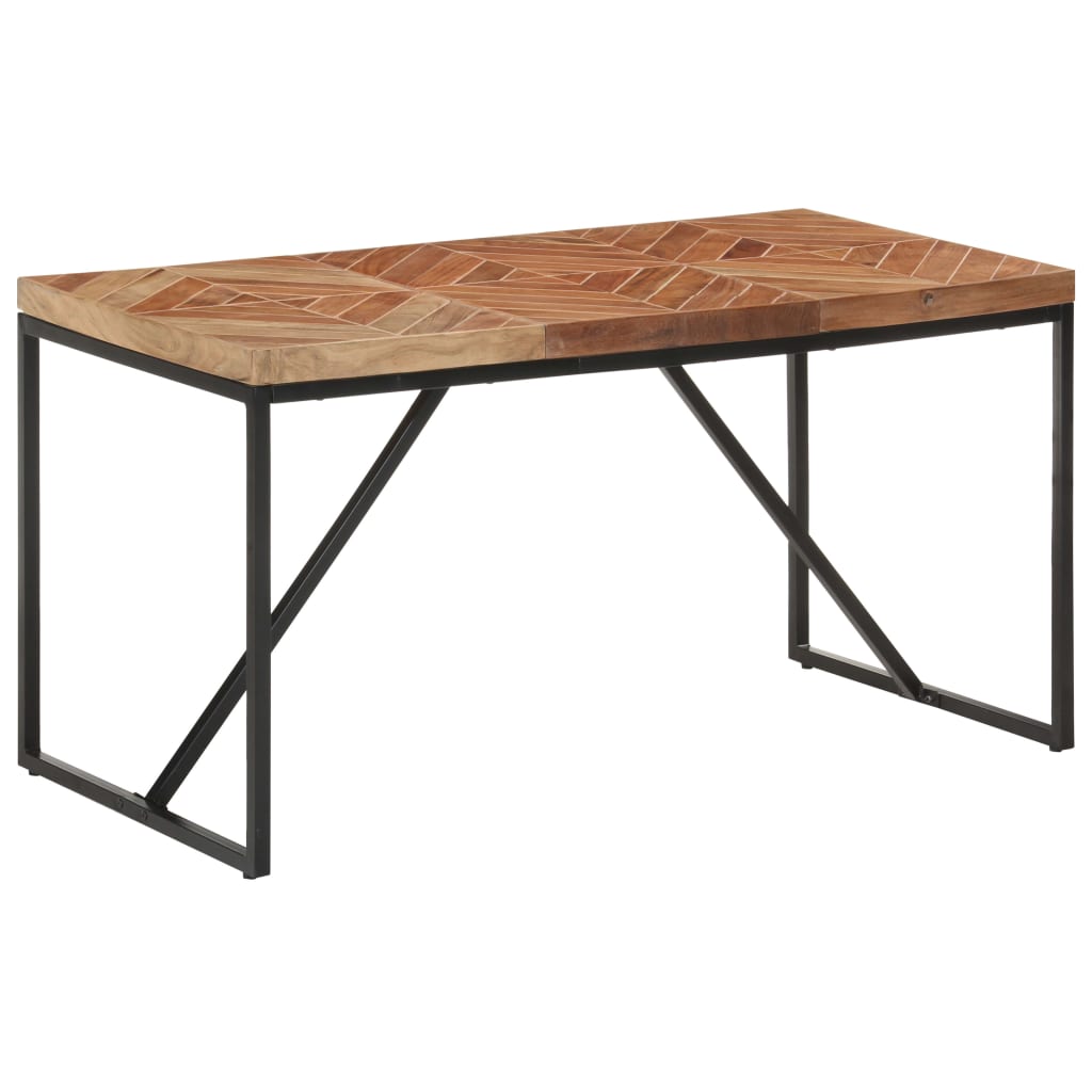 Table à dîner 140x70x76 cm Bois massif d'acacia et de manguier - XIOS