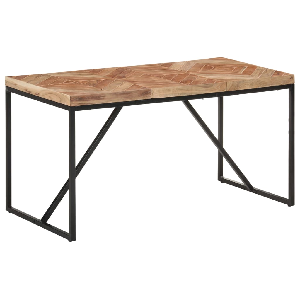 Table à dîner 140x70x76 cm Bois massif d'acacia et de manguier - XIOS
