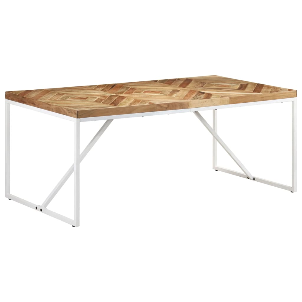 Table à manger 180x90x76 cm Bois massif d'acacia et de manguier - XIOS
