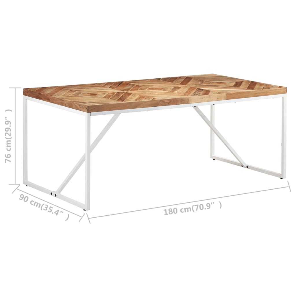Table à manger 180x90x76 cm Bois massif d'acacia et de manguier - XIOS
