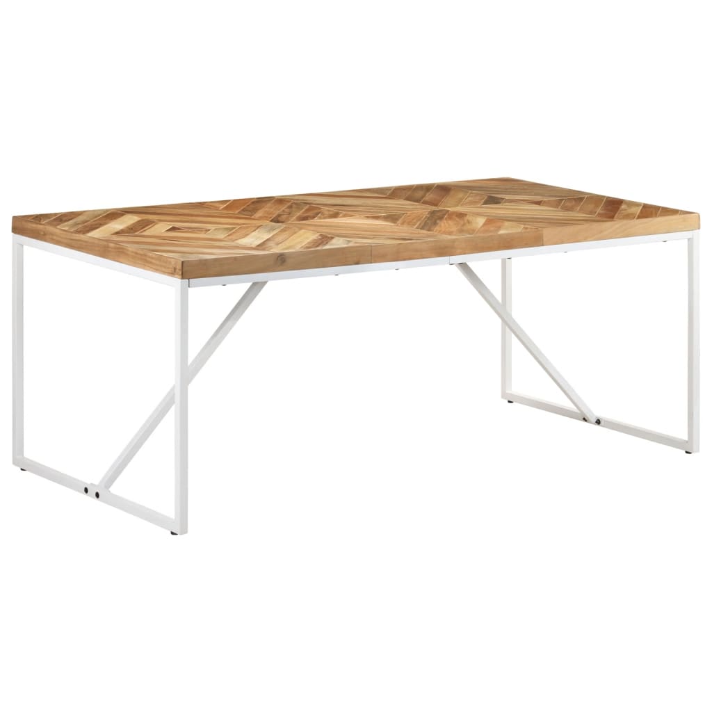 Table à manger 180x90x76 cm Bois massif d'acacia et de manguier - XIOS