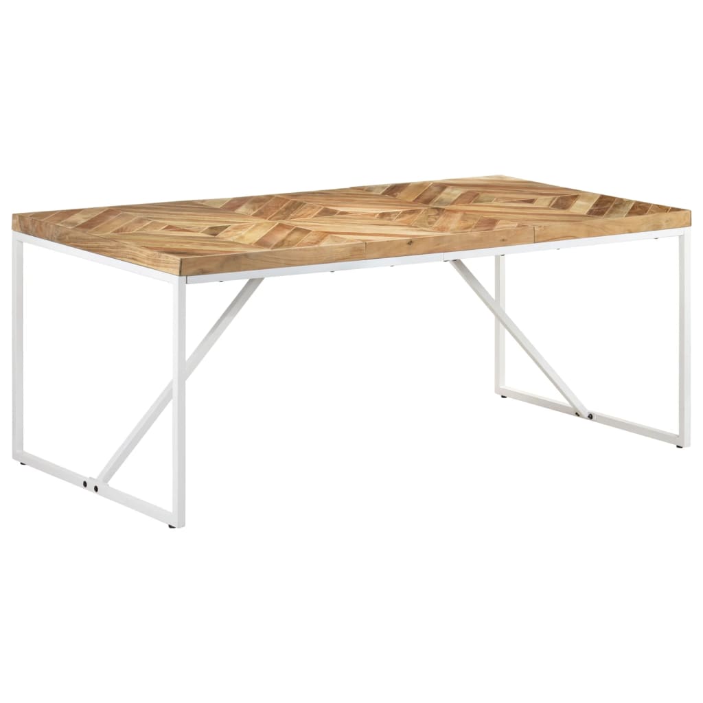 Table à manger 180x90x76 cm Bois massif d'acacia et de manguier - XIOS