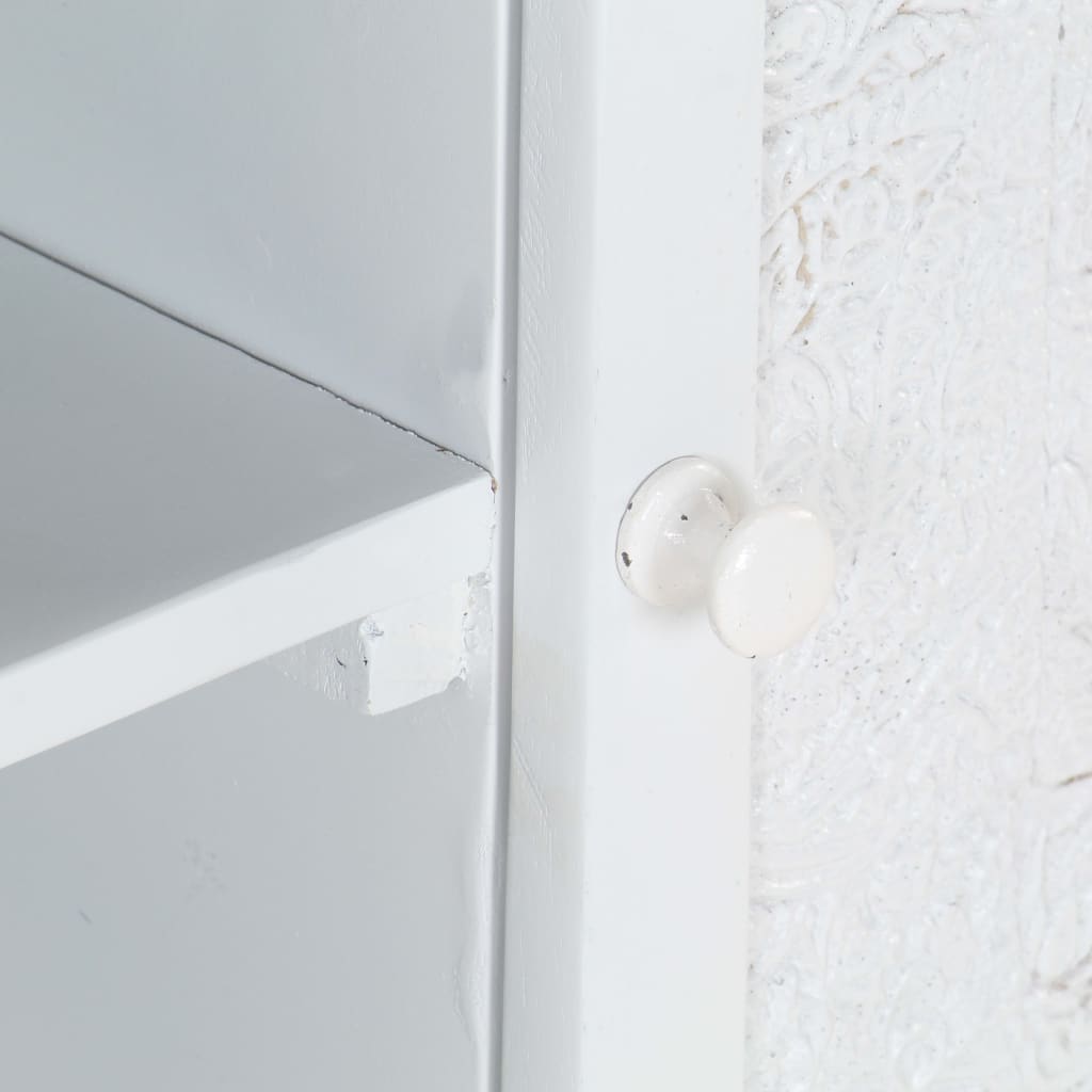 Meuble TV Blanc 115x30x46 cm Bois massif de manguier Meubles TV vidaXL   