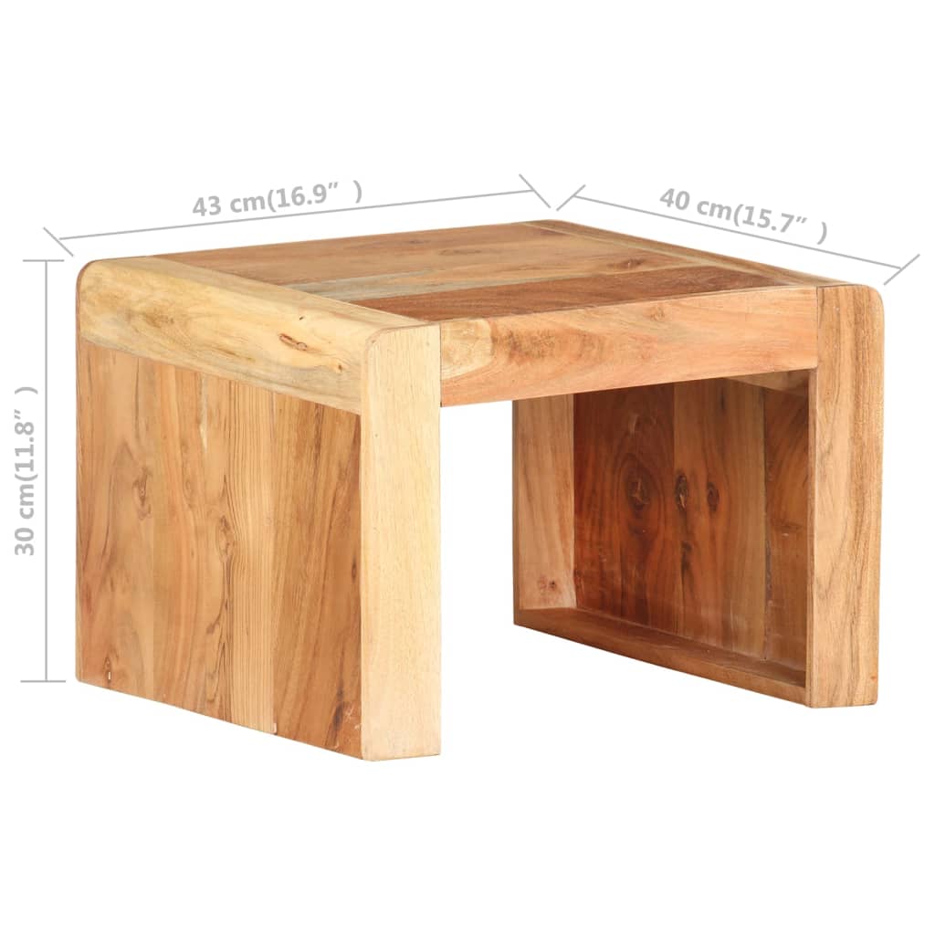 Table d'appoint 43x40x30 cm Bois d'acacia massif - XIOS