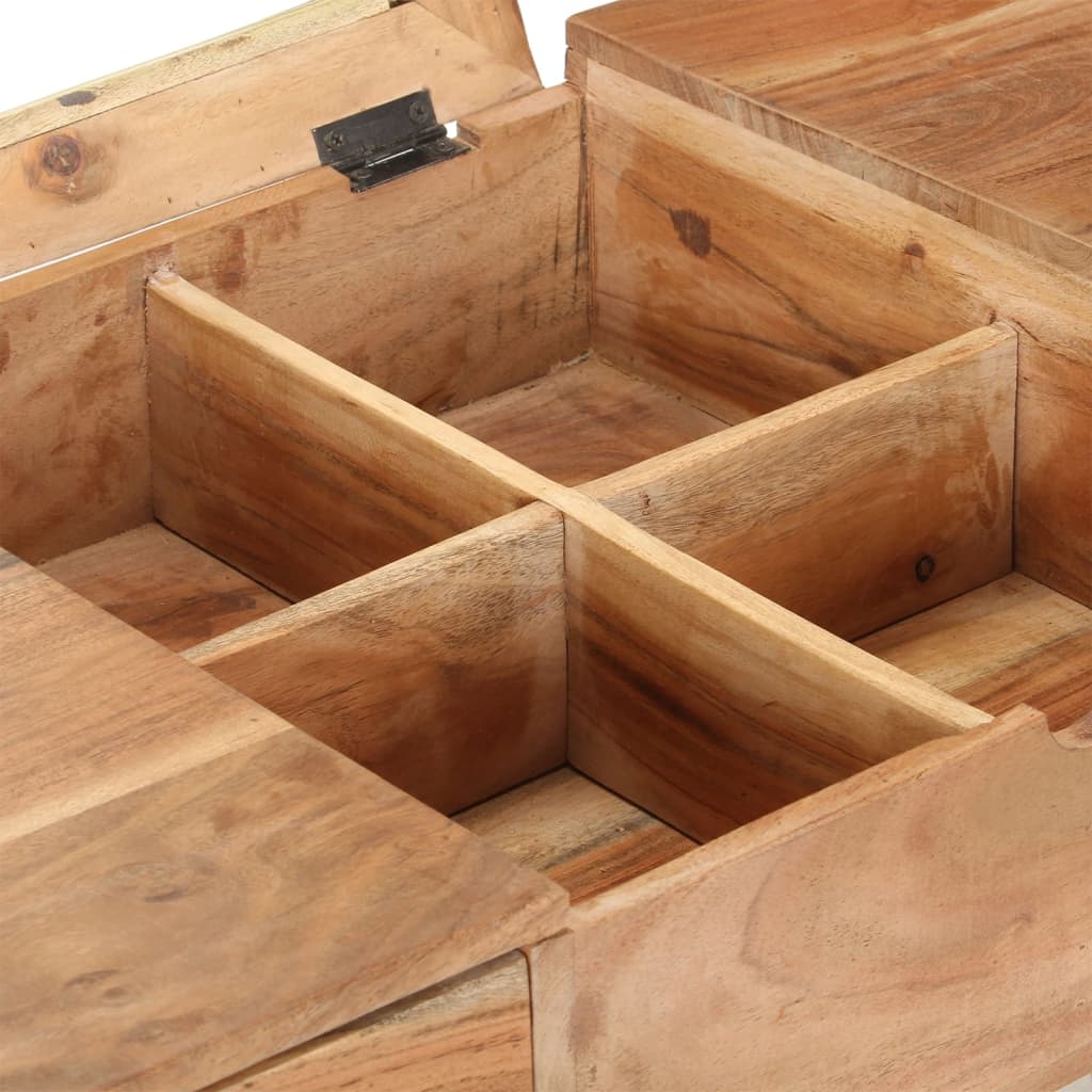 Coiffeuse avec miroir 112x45x76 cm Bois d'acacia massif - XIOS