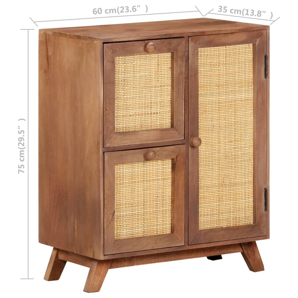 Buffet 60x35x75 cm Bois de manguier massif - XIOS