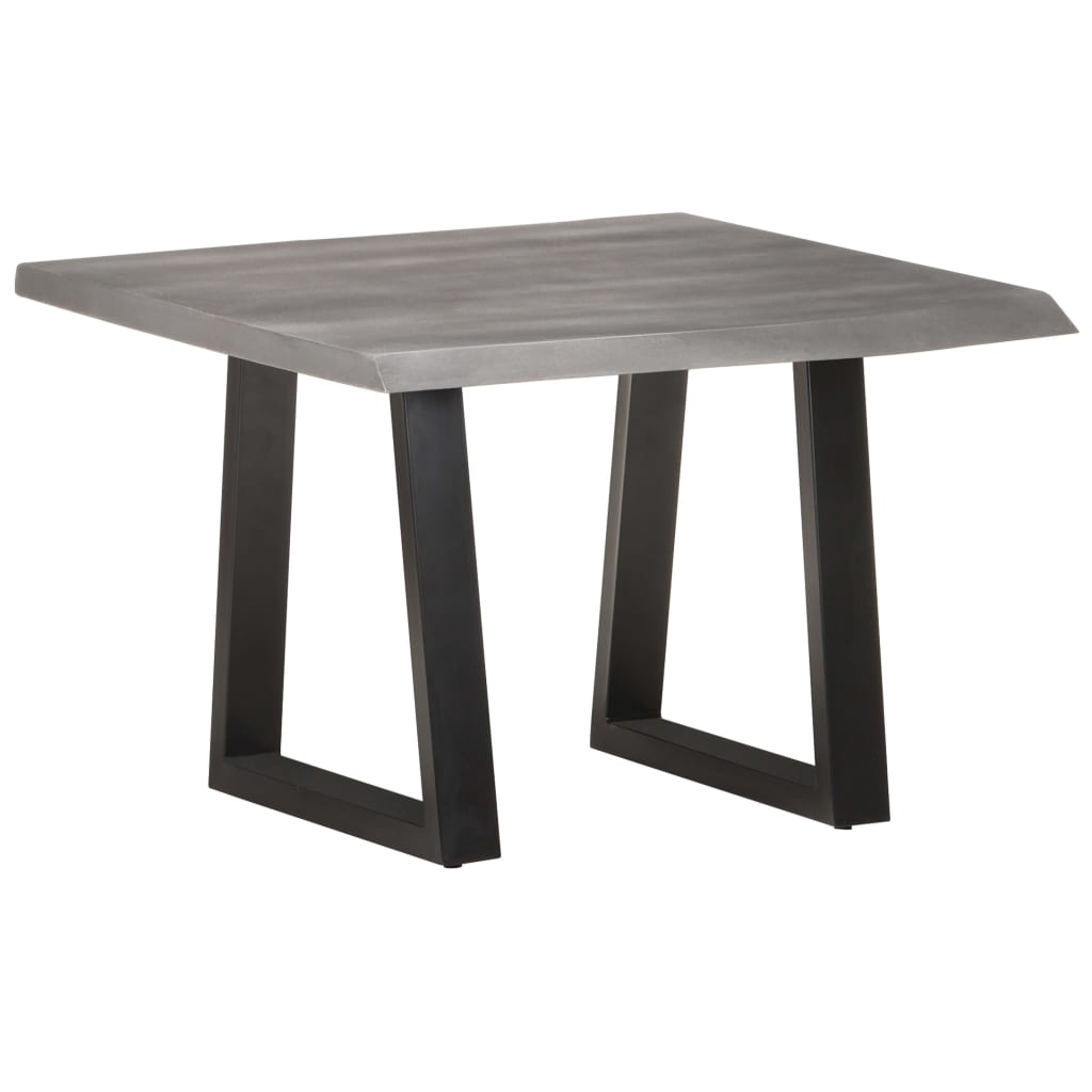 Table basse avec bord naturel 60x60x40 cm Bois d'acacia massif - XIOS