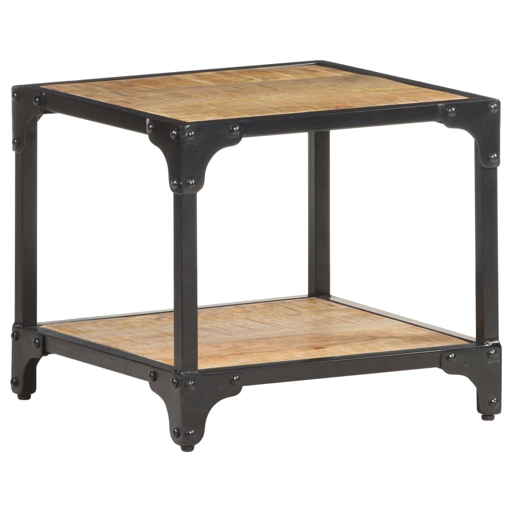 Table basse 40x40x36 cm Bois massif de manguier brut - XIOS