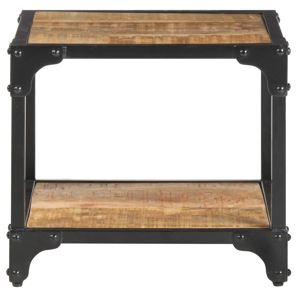 Table basse 40x40x36 cm Bois massif de manguier brut - XIOS