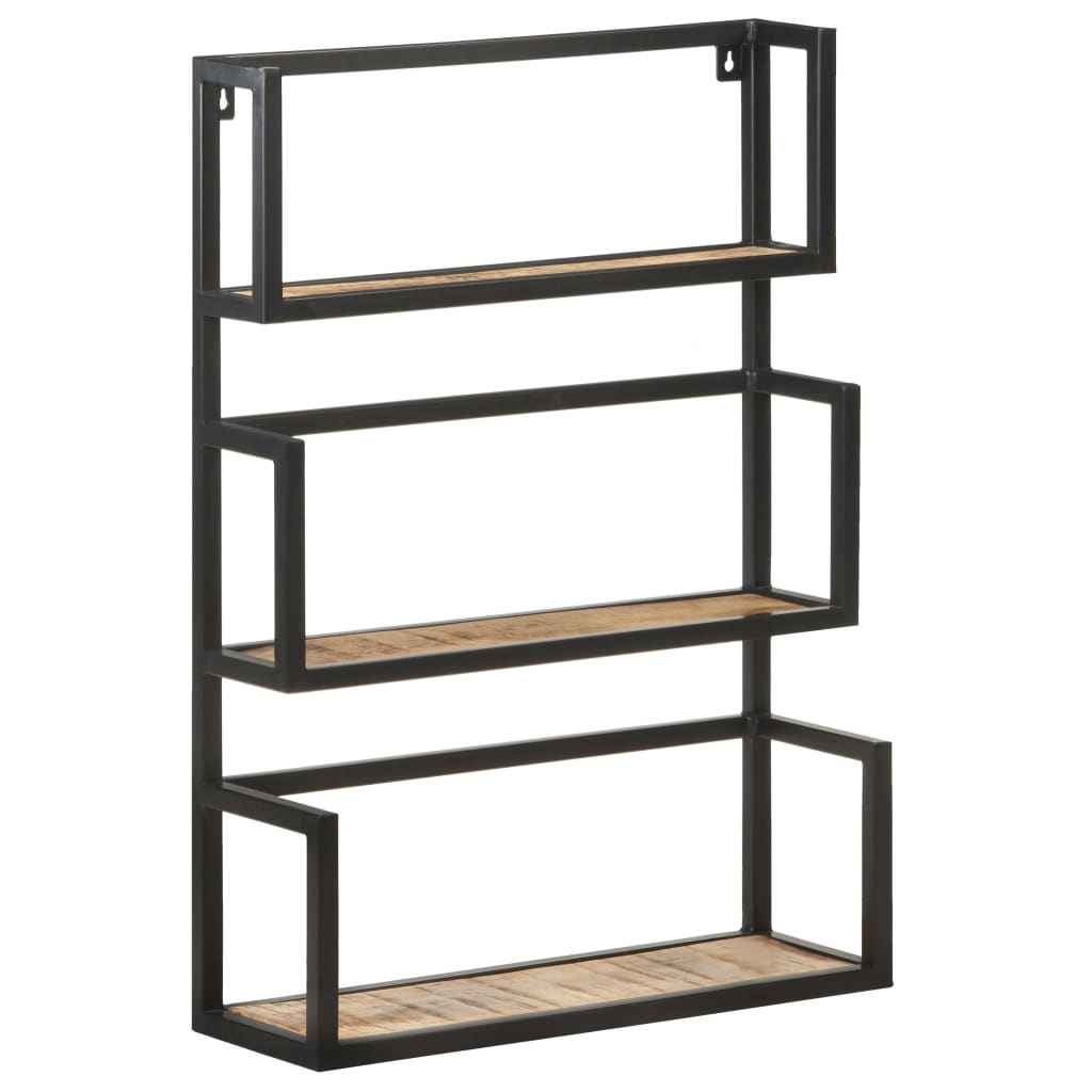 Étagère murale 60x20x85 cm Bois de manguier brut - XIOS