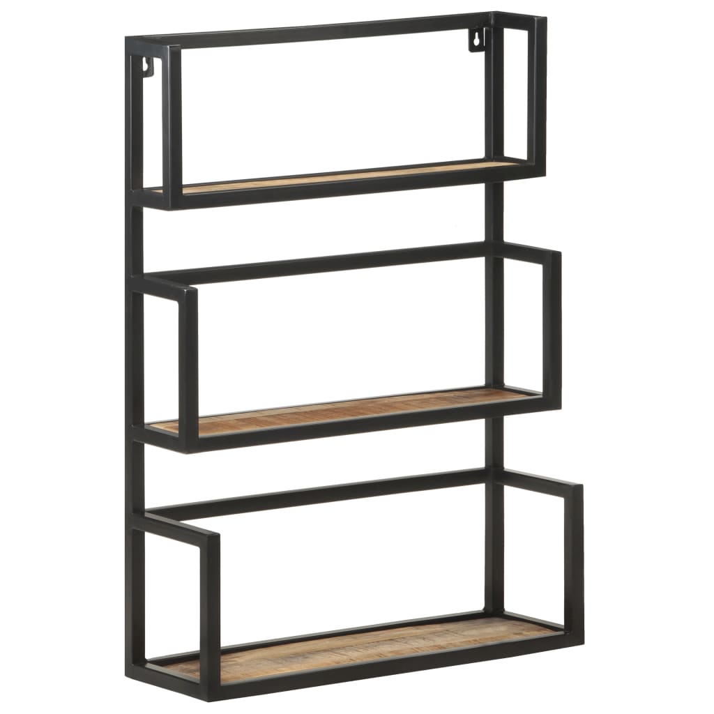Étagère murale 60x20x85 cm Bois de manguier brut - XIOS