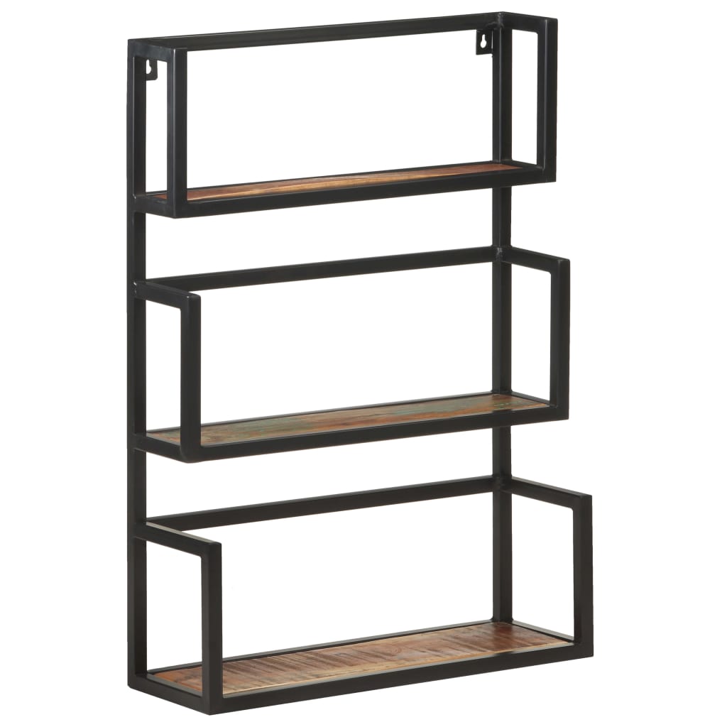 Étagère murale 60x20x85 cm Bois de récupération massif - XIOS