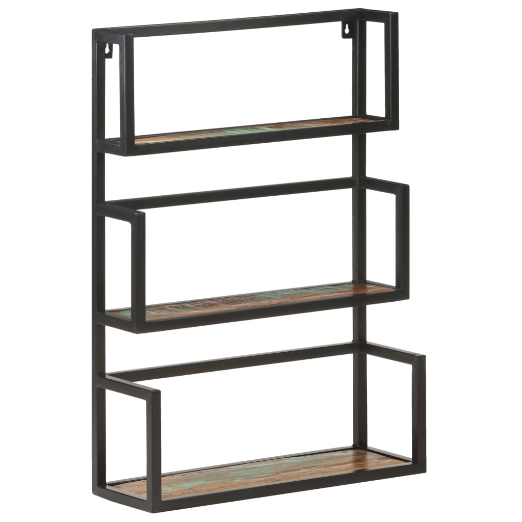 Étagère murale 60x20x85 cm Bois de récupération massif - XIOS