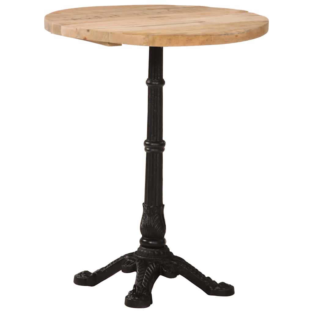 Table de bistro Ø60x76 cm Bois de manguier brut