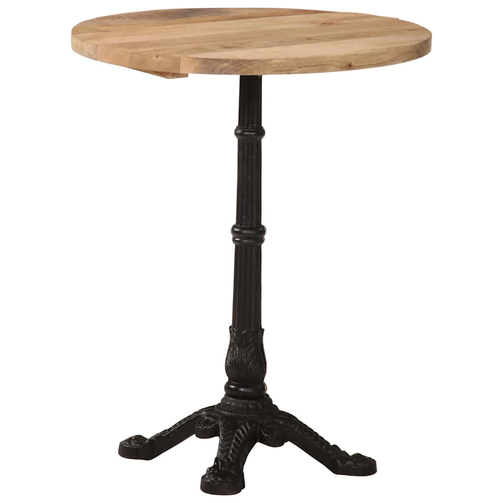 Table de bistro Ø60x76 cm Bois de manguier brut