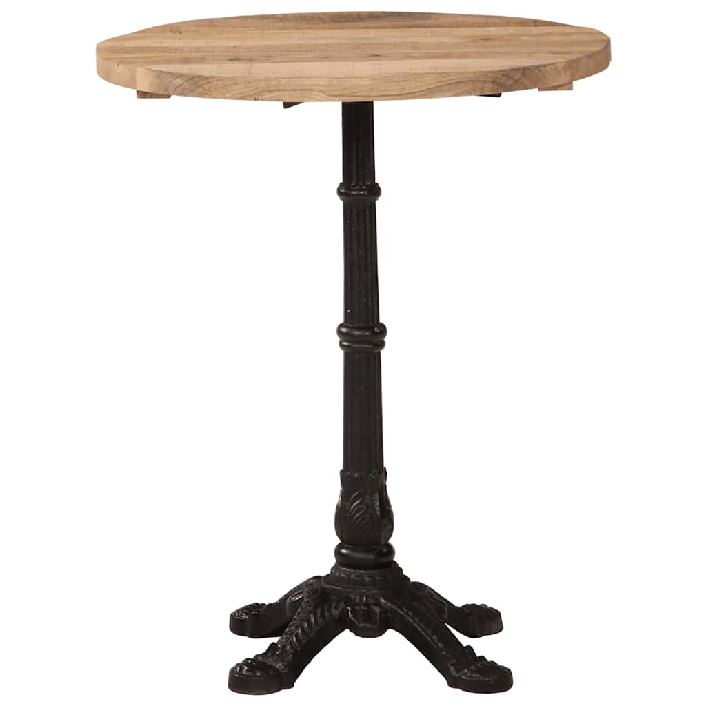Table de bistro Ø60x76 cm Bois de manguier brut